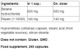 Betaine HCL + Pepsin / 240 Caps