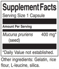 Full Spectrum Mucuna Pruriens 400 mg / 60 Caps