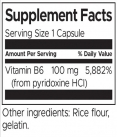 Vitamin B6 Pyridoxine 100 mg / 250 Caps