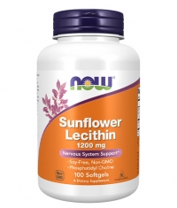 NOW Sunflower Lecithin /Non-GMO/ 1200mg. / 100 Softgels