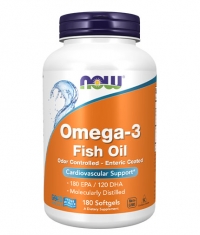 NOW Omega-3 Enteric Coated / 180 Softgels