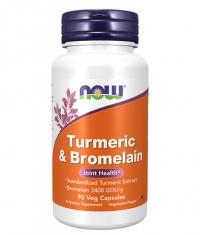 NOW Turmeric & Bromelain / 90 Vcaps