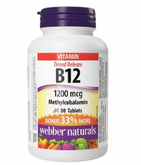 WEBBER NATURALS Vitamin B12 (Methylcobalamin) 1200 mcg / 80 Tabs